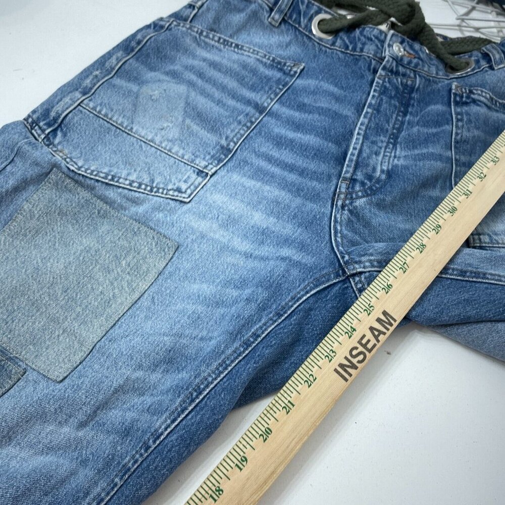 We The Free Blue Patchwork Jeans - Picture 8 of 10
